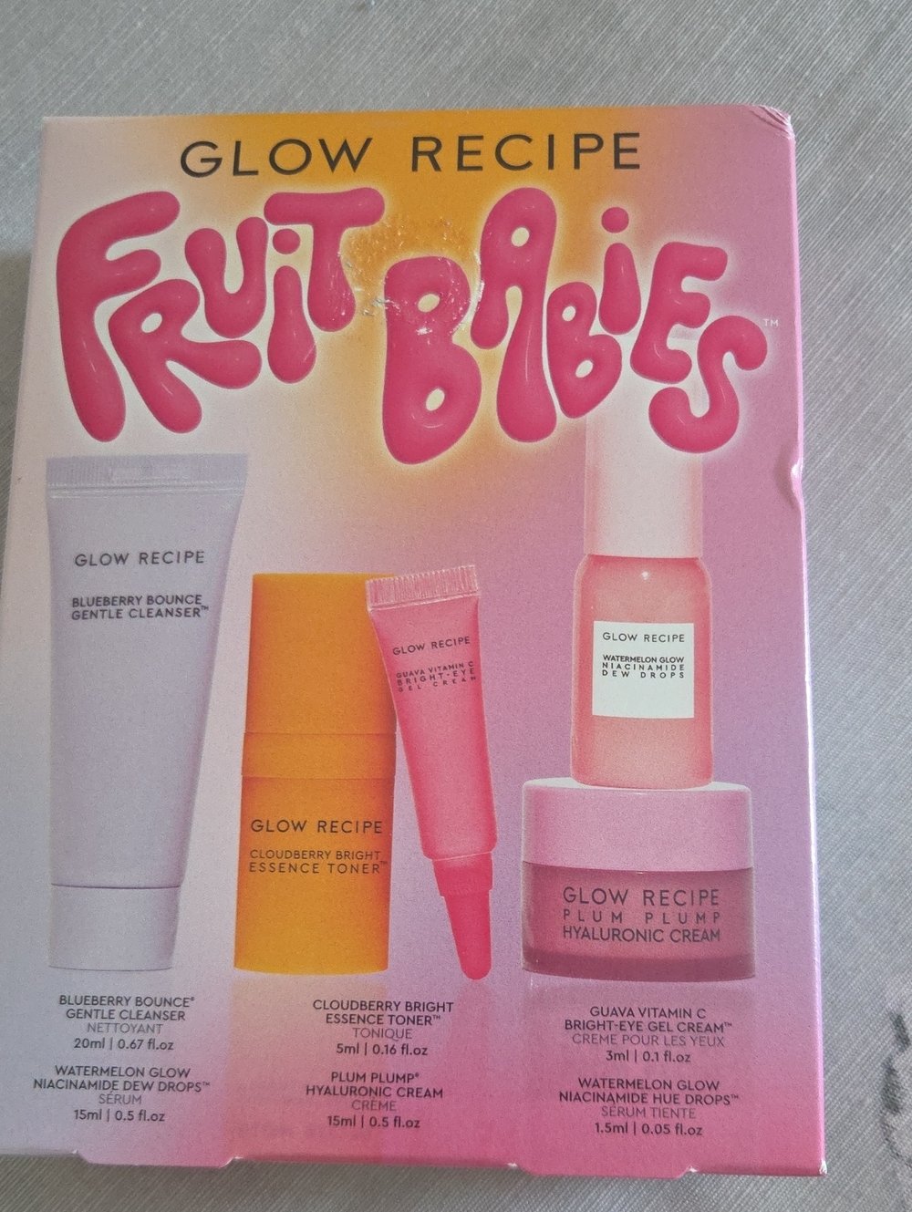 Glow Recipe Fruit Babies 5 Piece Skincare Set NIB